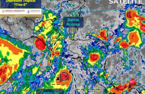 Se forma Depresión Tropical Tres-E en el Pacífico; ocasionará lluvias en la Península de Yucatán