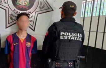 Detienen a joven con pistola y drogas en Kanasín