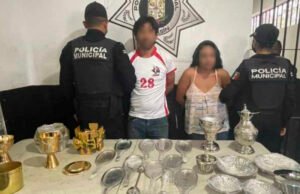 Asegura Policía de Kanasín a presuntos ladrones de piezas religiosas