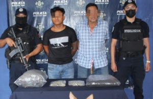 Detiene a dos sujetos con droga en terminal de autobuses de Cancún