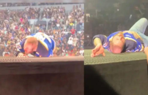 Así fue la aparatosa caída de Post Malone durante concierto en Misuri: VIDEO