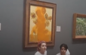 Ecologistas lanzan sopa a ‘Los girasoles’ de Van Gogh en museo de Londres