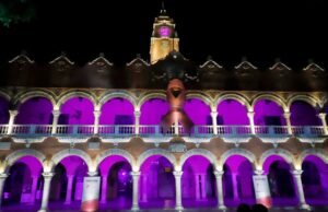 Iluminan de rosa el Palacio Municipal de Mérida en conmemoración del “Día mundial de la lucha contra el cáncer de mama”