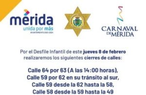 “Precauciones y cierres de calles en Mérida para el Desfile Infantil del Carnaval”