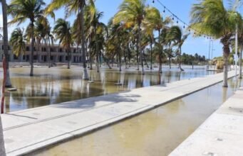 Malecón Internacional de Progreso permanecerá cerrado tras afectaciones por el frente frío