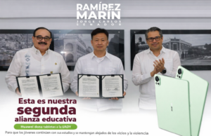 Jorge Carlos Ramírez Marín hace alianza histórica para impulsar la tecnología para jóvenes yucatecos