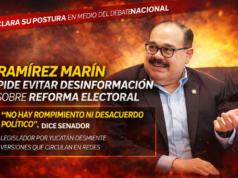 Jorge Carlos Ramírez Marín aclara debate sobre reforma electoral y llama a evitar la desinformación