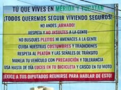 Letrero dirigido a “foráneos” en Mérida desata polémica en redes sociales
