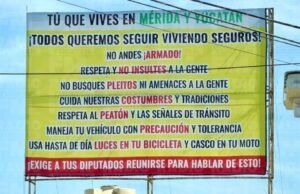 Letrero dirigido a “foráneos” en Mérida desata polémica en redes sociales