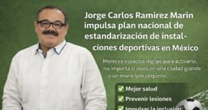 Impulsa Ramírez Marín plan nacional para garantizar espacios deportivos dignos en todo México