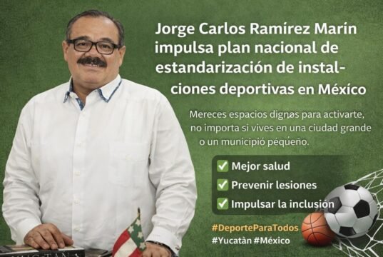 Impulsa Ramírez Marín plan nacional para garantizar espacios deportivos dignos en todo México