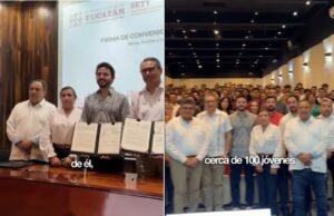 Huacho Díaz Mena impulsa el talento tecnológico; Milo Barrera firma convenio con la UADY para formar jóvenes en semiconductores