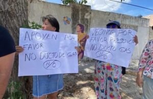 Vecinos de Pensiones frenan obras de gasoducto y exigen mayor información en Mérida