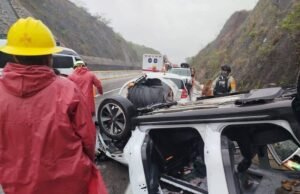 Aparatoso accidente en la Autopista del Sol deja cuatro heridos rumbo a Chilpancingo