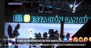 Falla en el tren maya deja varados por más de cinco horas a pasajeros que viajaban de mérida a cancún