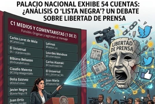 Exhibición de 54 cuentas desde Palacio Nacional desata debate sobre libertad de prensa y crítica al Gobierno
