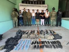 Operativo en Badiraguato deja ocho detenidos y asegura arsenal de alto poder