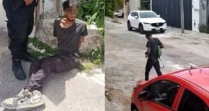 Vecinos retienen a sujeto señalado por presuntos robos en colonias del norte de Mérida