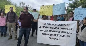 Trabajadores de Vectores bloquean acceso a Los Héroes