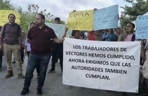 Trabajadores de Vectores bloquean acceso a Los Héroes
